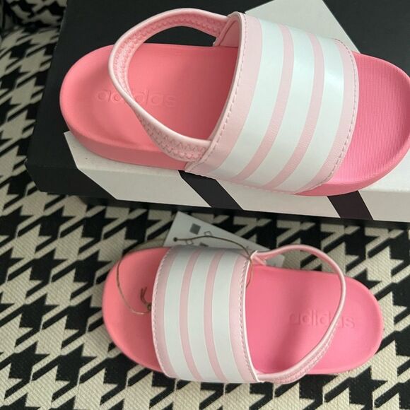 Adidas adilette Estrap Toddler Swimming Slides- Size 9K - Picture 3 of 7